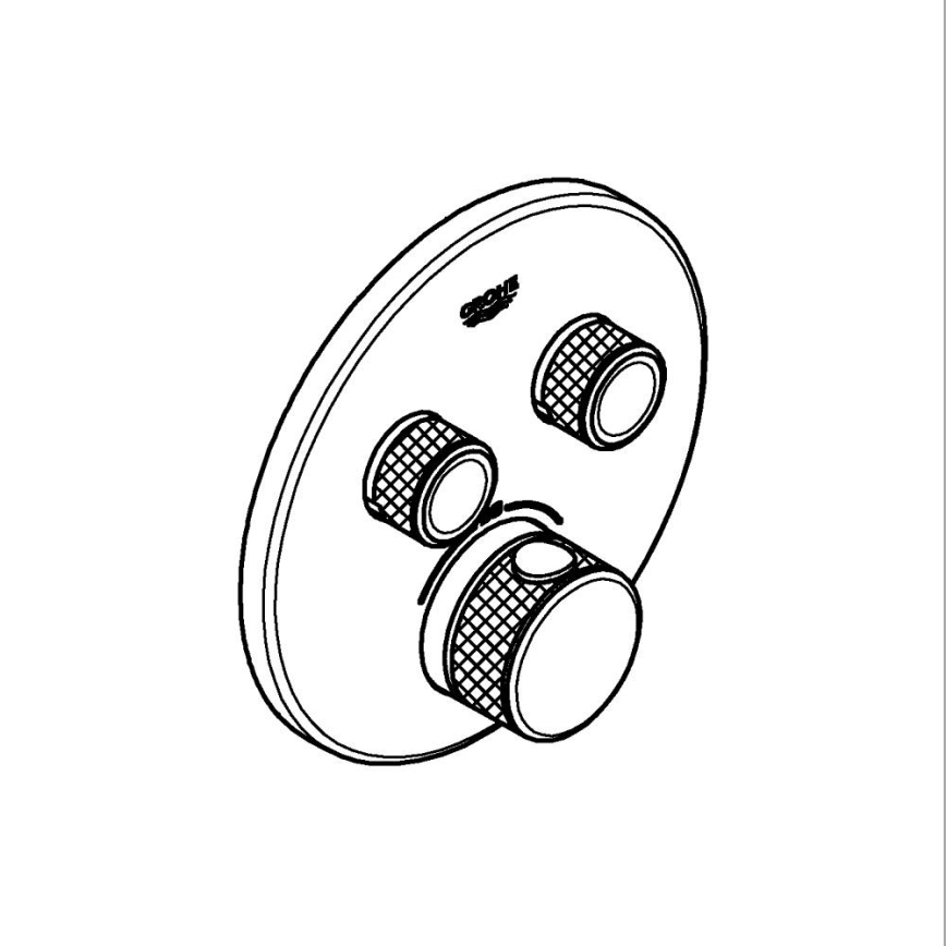 GROHE 29119GN0-Termostato para instalação encastrada GROHTHERM SMARTCONTROL ouro escovado