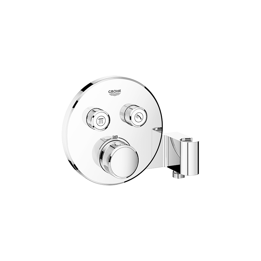 GROHE 29120000 -Misturador termostático de duche encastrado GROHTHERM SMARTCONTROL + suporte cromado
