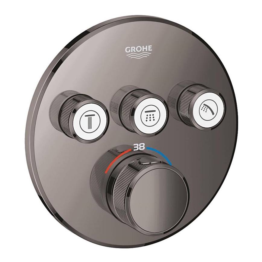 GROHE 29121A00 - Misturador termostático encastrado para duche GROHTHERM SMARTCONTROL, acabamento grafite