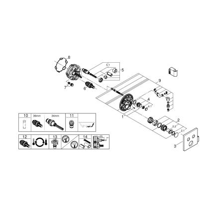 GROHE 29125000 - Misturador termostático para banheira GROHTHERM SMARTCONTROL cromado