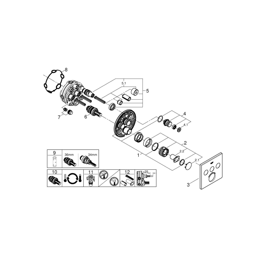 GROHE 29126000 - Misturador termostático GROHTHERM SMARTCONTROL cromado brilhante