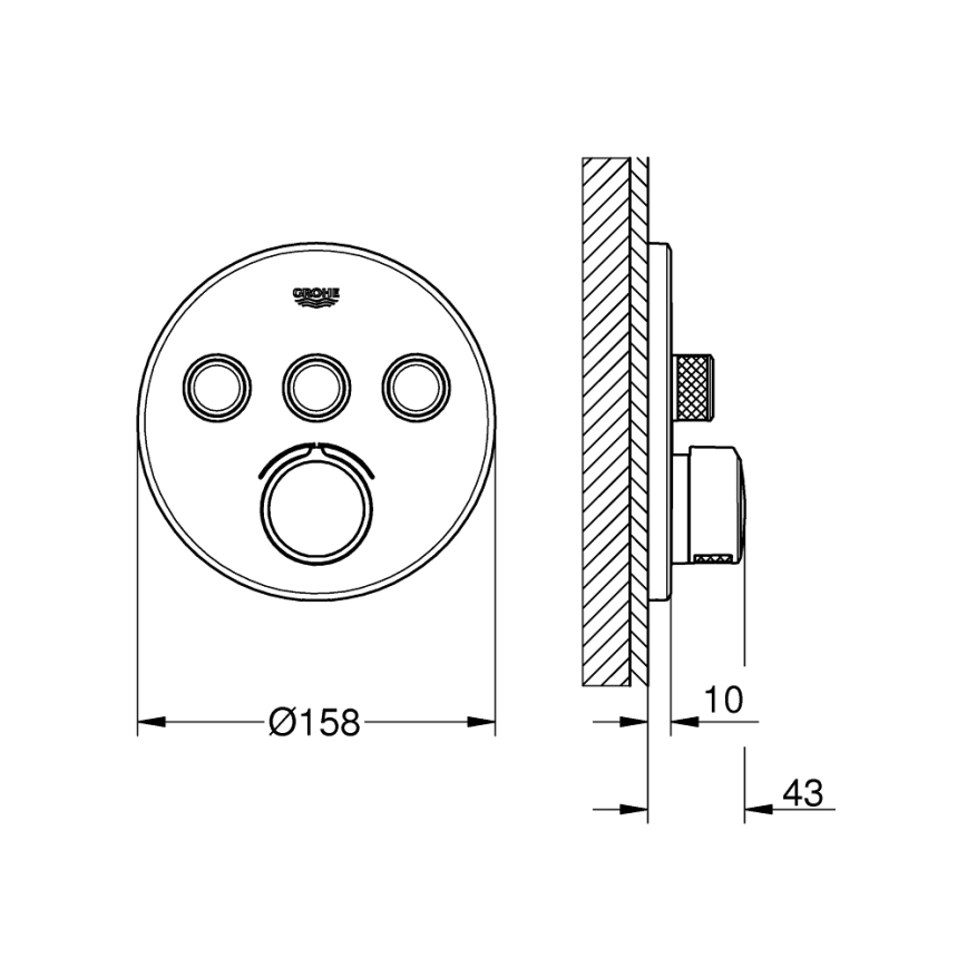 GROHE 29146000 - Misturadora SMARTCONTROL cromo polido