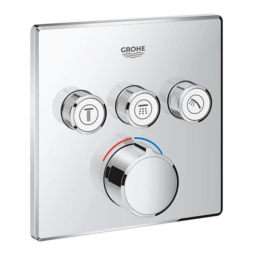 GROHE 29149000 - Placa de acabamento para misturador encastrado SMARTCONTROL 158 × 158 mm cromado