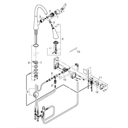 GROHE 30219002 - Bateria eletrónica para lava-loiça ZEDRA TOUCH cromado brilhante
