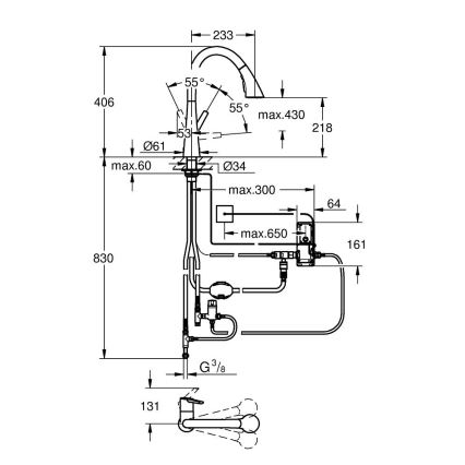 GROHE 30219002 - Torneira de cozinha electrónica ZEDRA TOUCH cromada brilhante