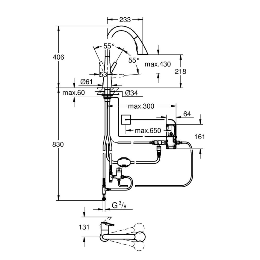 GROHE 30219002 - Torneira de cozinha electrónica ZEDRA TOUCH cromada brilhante