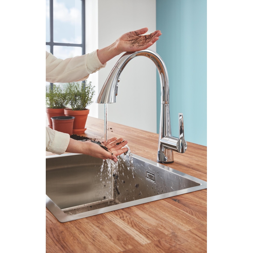 GROHE 30219002 - Torneira de cozinha electrónica ZEDRA TOUCH cromada brilhante