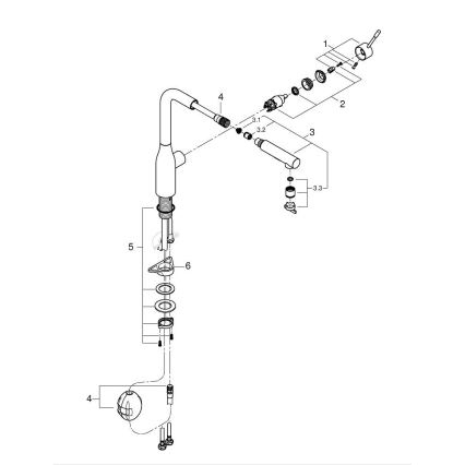GROHE 30270AL0 - Misturador de cozinha ESSENCE grafite