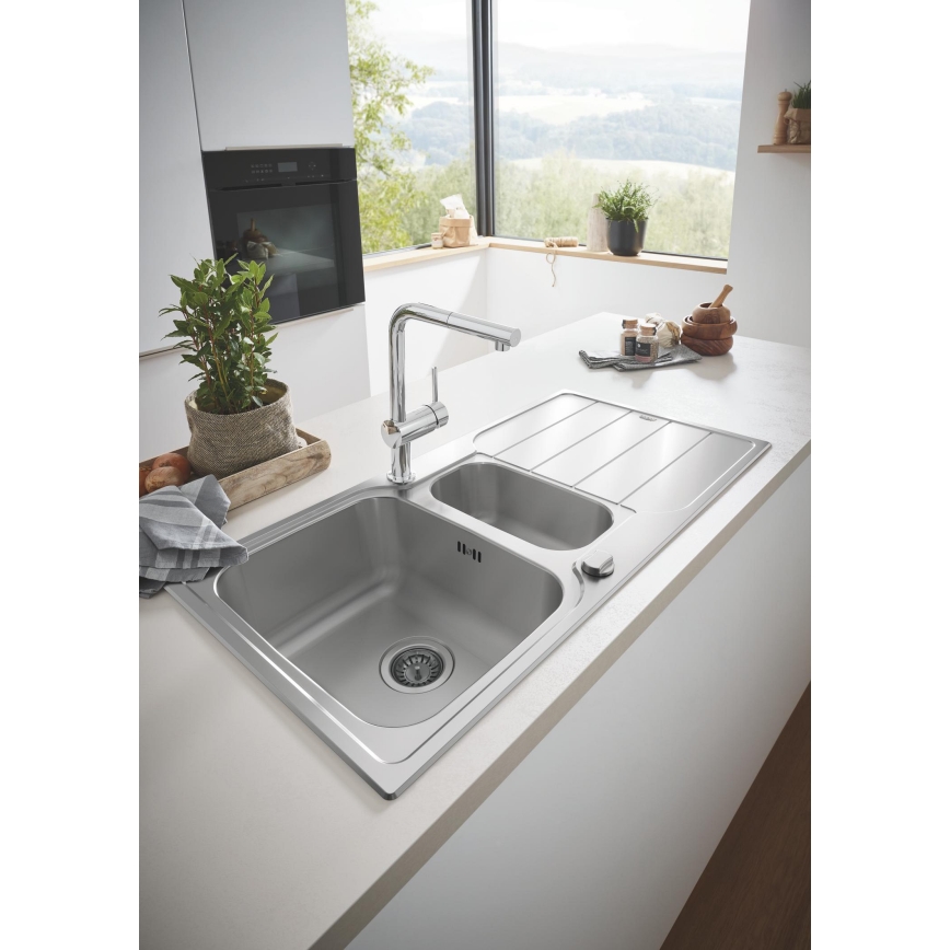 GROHE 30274000 - Misturadora de cozinha com bica em L, acabamento cromado brilhante