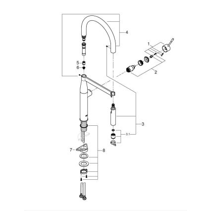 GROHE 30294A00 - Misturadora de cozinha ESSENCE grafite