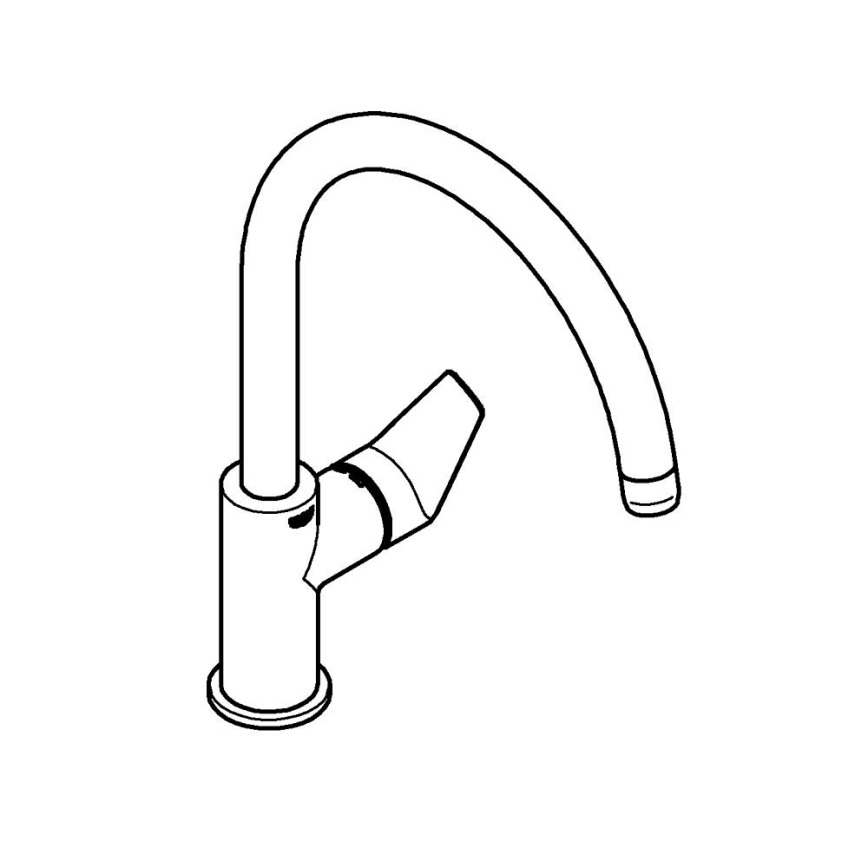GROHE 30529001 - Misturadora de cozinha START EDGE, cromado brilhante