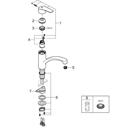 GROHE 30530002 - Misturador de cozinha START, cromado brilhante