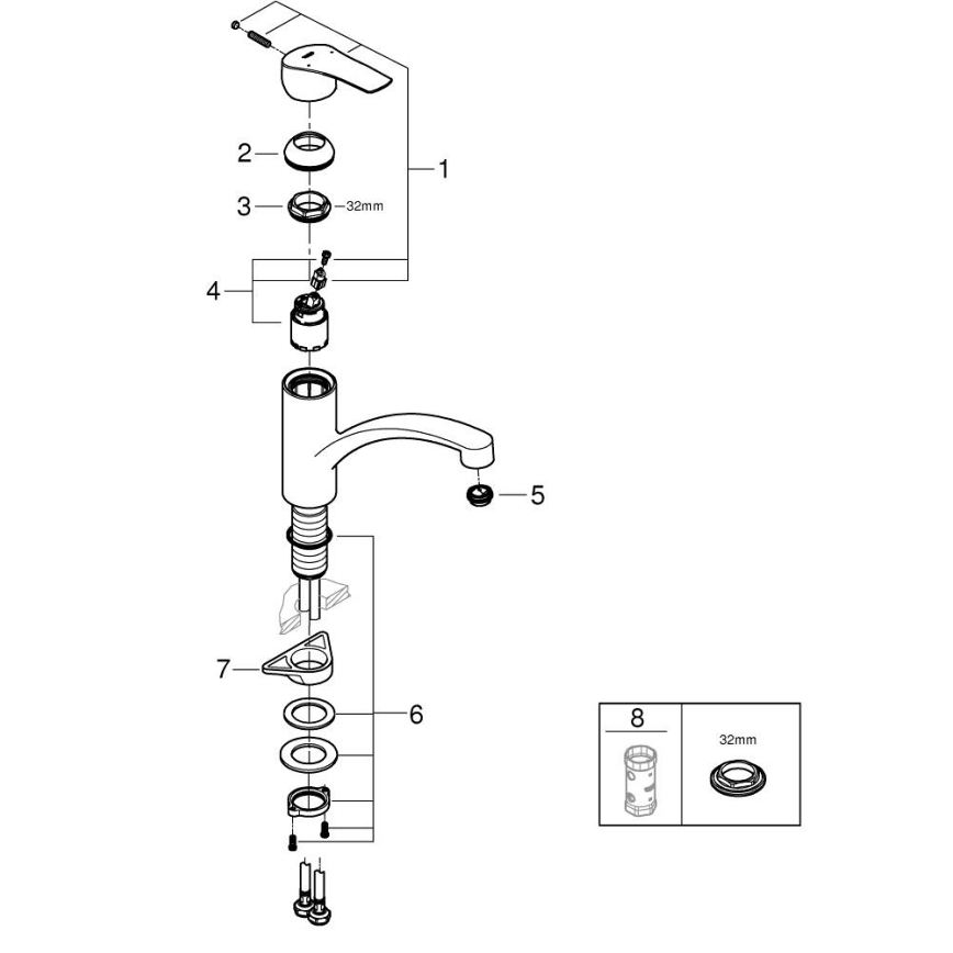 GROHE 30530002 - Misturador de cozinha START, cromado brilhante