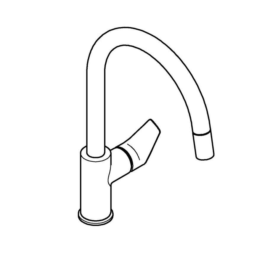 GROHE 30550000 - Misturadora de cozinha START EDGE 357 mm cromado brilhante