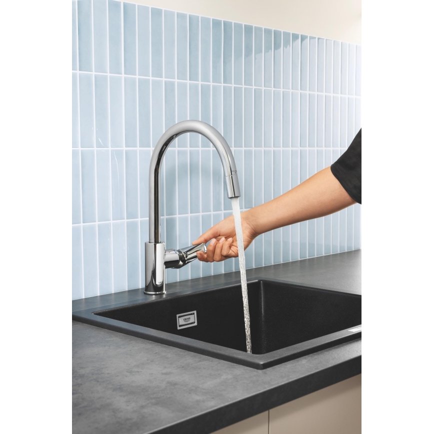 GROHE 30551000 - Misturador de cozinha START EDGE 357 mm, cromado brilhante