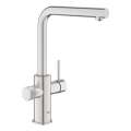 GROHE 30590DC0 - Torneira de cozinha com bico extraível BLUE PURE em aço inoxidável