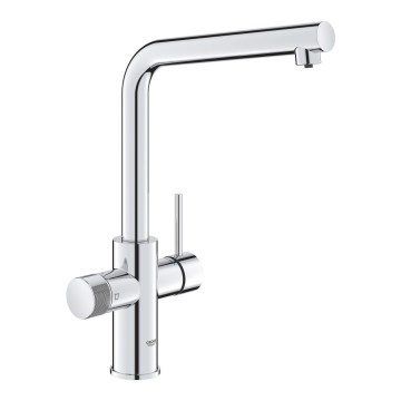 GROHE 30600000 - Misturador de cozinha BLUE PURE, bica em L, cromo brilhante