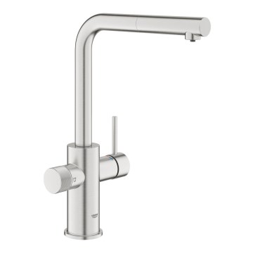GROHE 30601DC0 - Misturadora de cozinha BLUE PURE com bica extraível, aço inoxidável