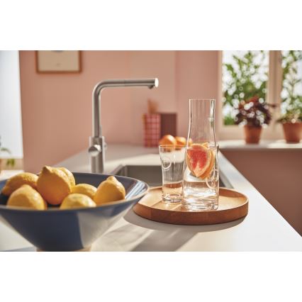 GROHE 30601DC0 - Misturadora de cozinha BLUE PURE com bica extraível, aço inoxidável
