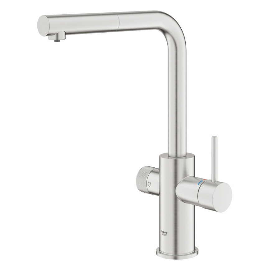 GROHE 30601DC0 - Misturadora de cozinha BLUE PURE com bica extraível, aço inoxidável
