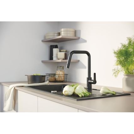GROHE 306312430 - Torneira de cozinha QUICKFIX START 362 mm, preta