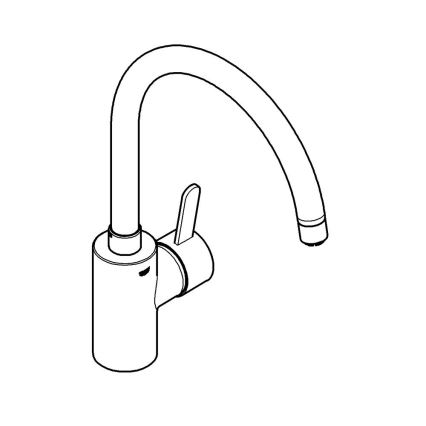 GROHE 31180000 - Misturador de cozinha EUROSMART COSMOPOLITAN, cromo brilhante
