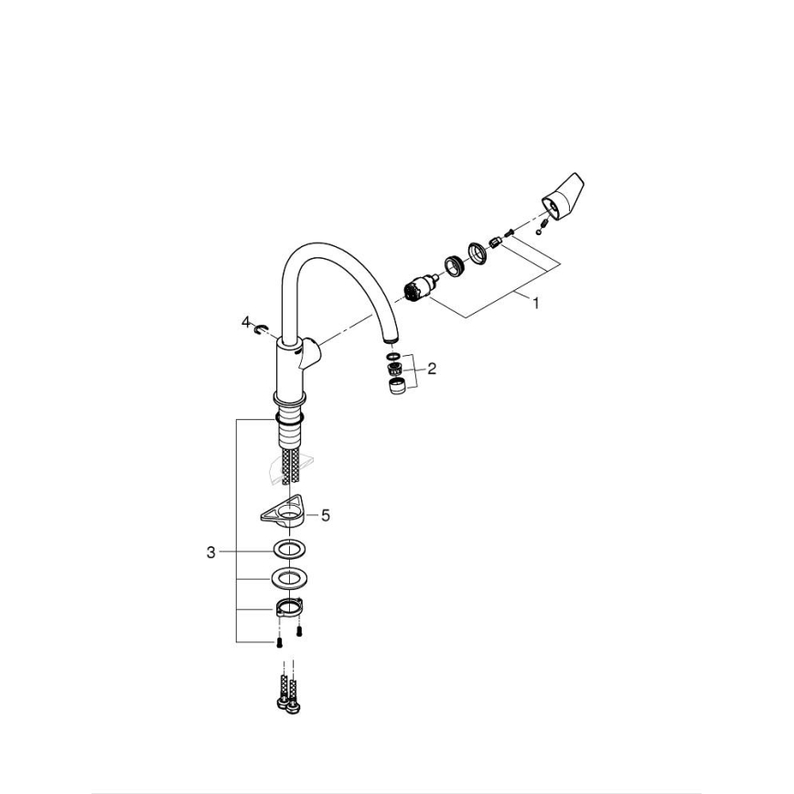 GROHE 31233001 - Misturadora de cozinha START, cromo brilhante