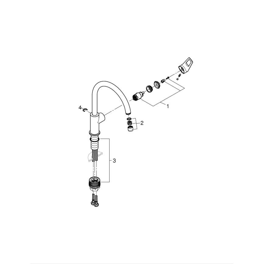 GROHE 31368001 - Torneira de cozinha BAULOOP, cromado brilhante