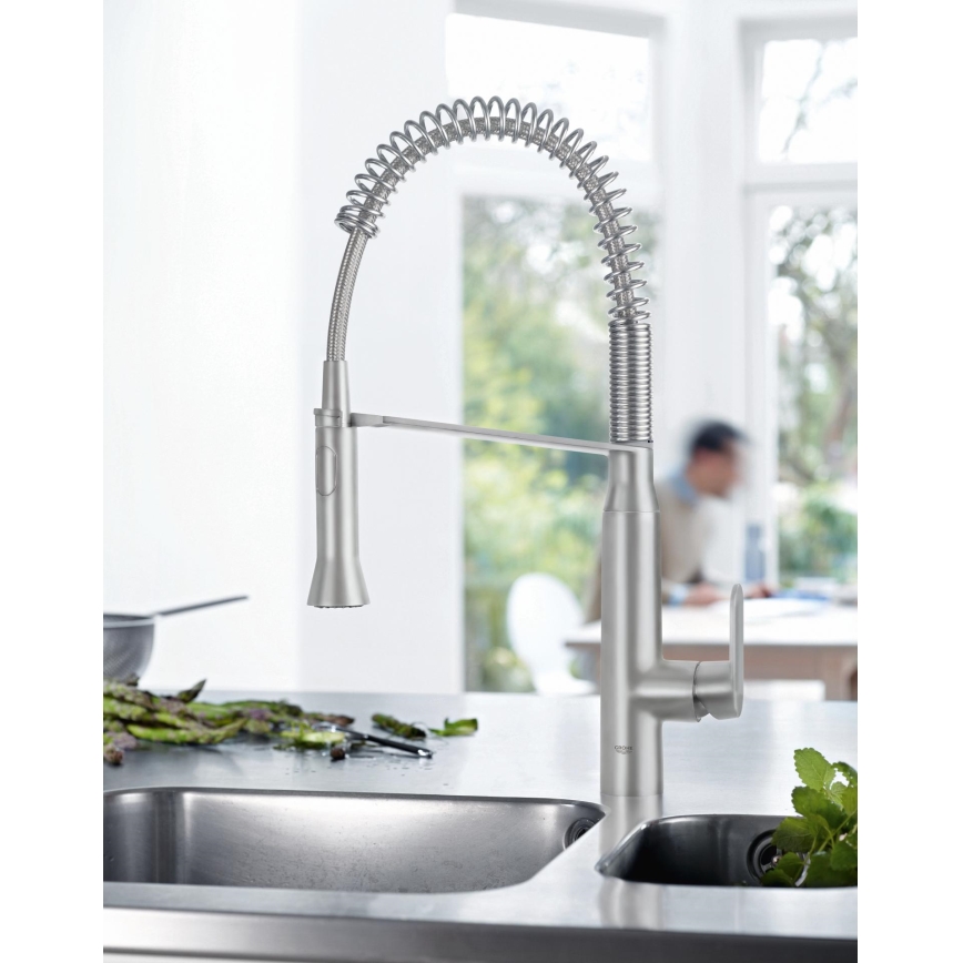 GROHE 31379DC0 - Torneira de cozinha K7 em aço inoxidável