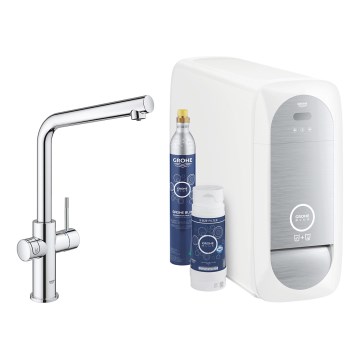 GROHE 31454001 - Misturadora de cozinha BLUE HOME com bica em L, acabamento cromado brilhante