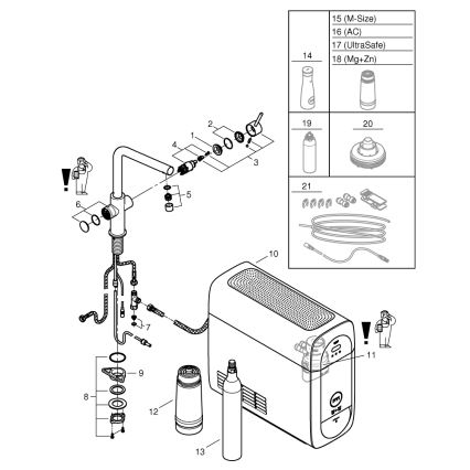 GROHE 31454001 - Misturadora de cozinha BLUE HOME com bica em L, acabamento cromado brilhante
