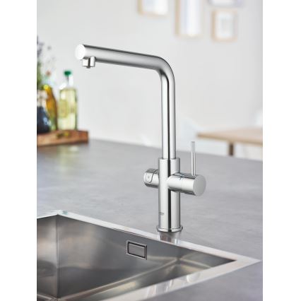 GROHE 31454001 - Misturadora de cozinha BLUE HOME com bica em L, acabamento cromado brilhante