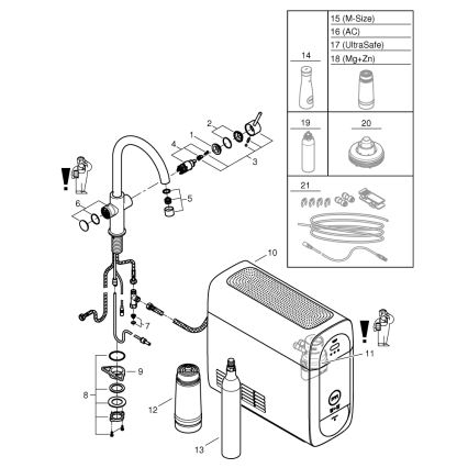 GROHE 31455001 - Torneira de cozinha BLUE HOME, acabamento cromado brilhante
