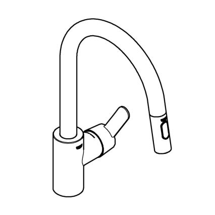 GROHE 31484001 - Torneira de cozinha GET, cromado brilhante