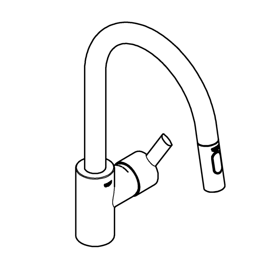 GROHE 31486DC1 - Torneira de cozinha FEEL em aço inoxidável