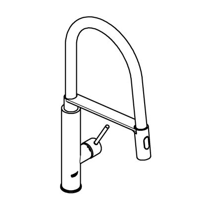 GROHE 31491DC0 - Torneira de cozinha CONCETTO DN 15 em aço inoxidável