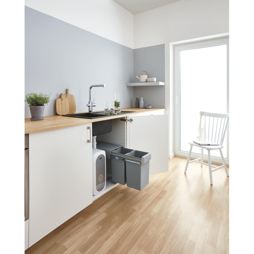 GROHE 31539000 - Torneira de cozinha BLUE HOME, bica em L, acabamento cromado brilhante