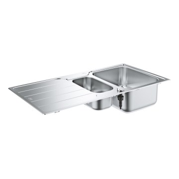 GROHE 31572SD1 - Cuba de cozinha K500 1000 × 500 mm em aço inoxidável