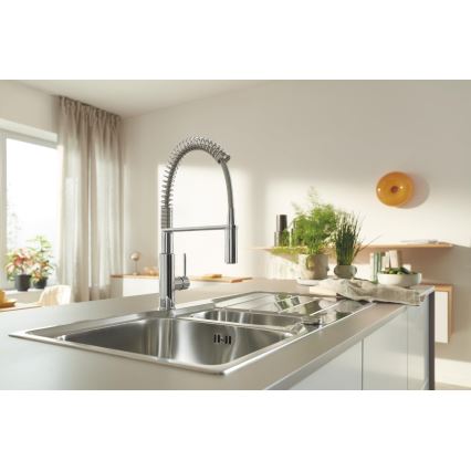 GROHE 31572SD1 - Cuba de cozinha K500 1000 × 500 mm em aço inoxidável