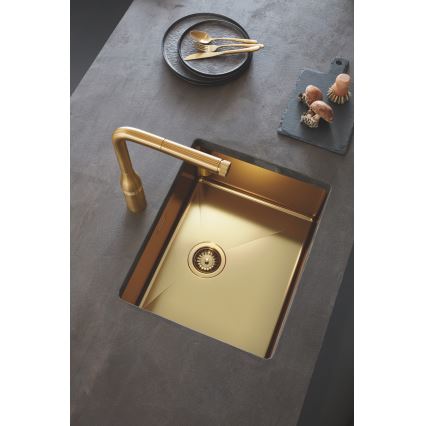 GROHE 31574GN1 - Cuba de cozinha K700U 550 x 450 mm dourada