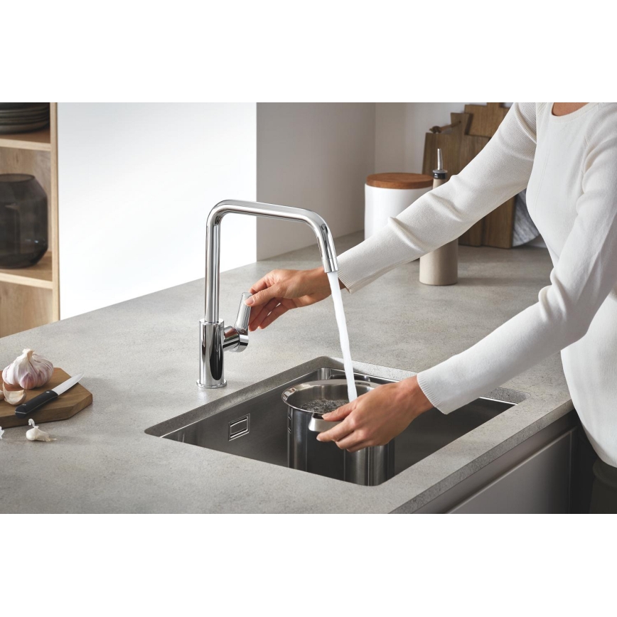GROHE 31574SD1 - Cuba de cozinha K700U 550 x 450 mm em aço inoxidável