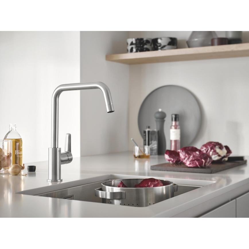 GROHE 31574SD1 - Cuba de cozinha K700U 550 x 450 mm em aço inoxidável