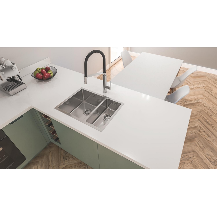 GROHE 31575SD1 - Cuba de cozinha K700U 760 × 450 mm em aço inoxidável