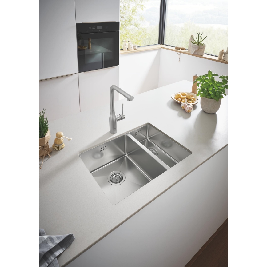 GROHE 31577SD1 - Cuba de cozinha K700U 595 × 450 mm em aço inoxidável