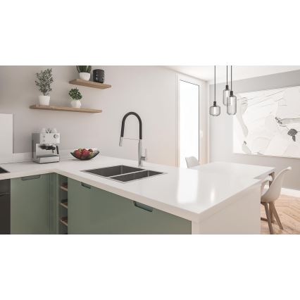 GROHE 31577SD1 - Cuba de cozinha K700U 595 × 450 mm em aço inoxidável