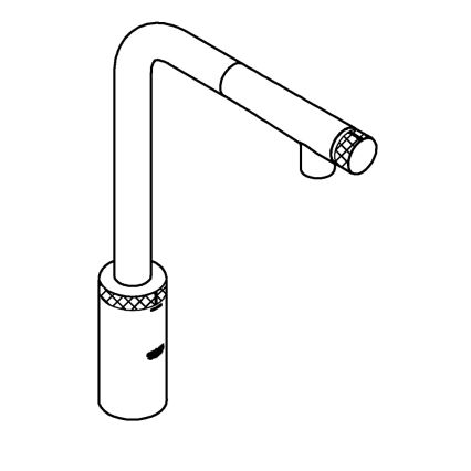 GROHE 31613000 - Torneira de cozinha A SmartControl 314 mm cromo brilhante