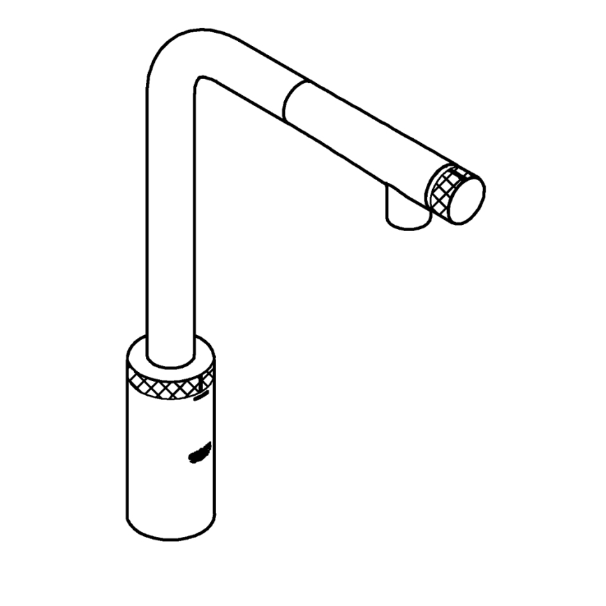 GROHE 31613000 - Torneira de cozinha A SmartControl 314 mm cromo brilhante