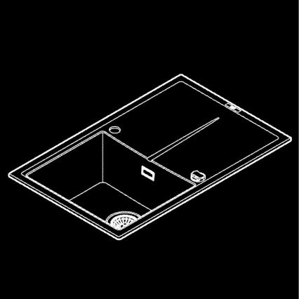 GROHE 31639AP0 - Cuba K400 780 × 500 mm pedra/preta