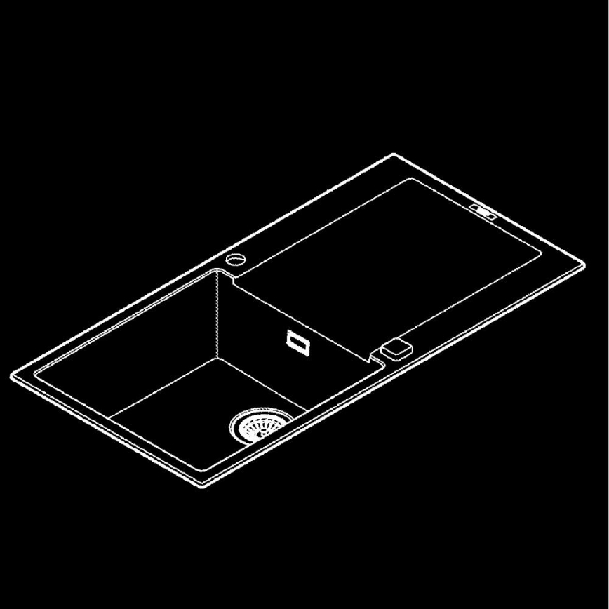 GROHE 31645AP0 - Cuba de cozinha K500 1000 × 500 mm pedra/preta