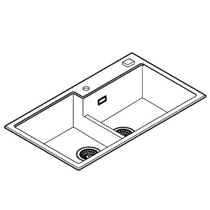 GROHE 31649AP0 - Cuba em compósito K500 860 × 500 mm preta